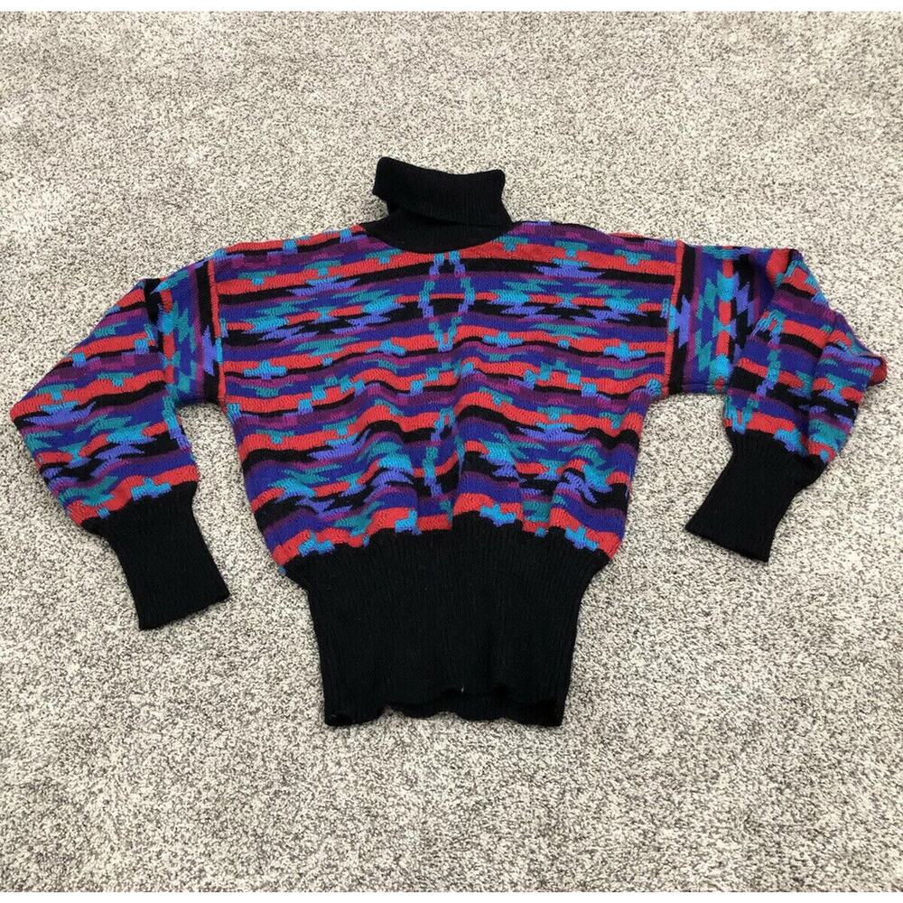Vtg 90’s Fyrolia Skiwear Sweater By Head Ski Turtleneck S Retro Wool Blend I3